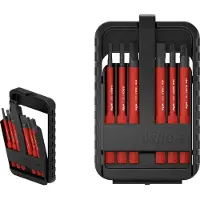 Wiha 43160 Jeu d'embouts slim electric Fente et Pozidriv - Boite de 6 embouts slimBit