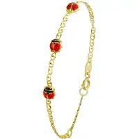 Lucardi Bijou 'Klassisch' or / rouge / noir