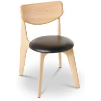 Tom Dixon Slab Chaise de Salle à Manger Natural | Upholstered