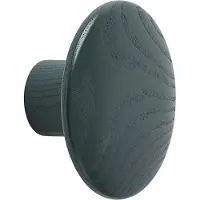 Muuto Dots Wood Lot de Hooks Dark Green | Ø 9 cm
