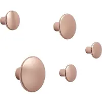 Muuto Dots Metal Lot de Hooks Rose | Set of 5