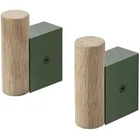 Muuto Attach Coat Hook - Lot de 2 Dark Green