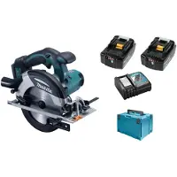 Makita DHS 630 RFJ Scie circulaire 18 V 165 mm sans fil en Makpac avec 2x 3,0 Ah batterie + chargeur