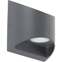 QAZQA Applique murale extérieure moderne gris foncé avec LED 2 lumières IP54 - Mal