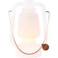 QAZQA Lampe de table rechargeable 30 cm IP44 blanche - STORM SMALL