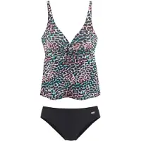 Venice beach Tankini turquoise / rouge / noir