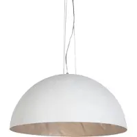 QAZQA Suspension moderne blanche avec argent 70cm - Magna