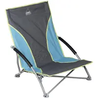 Bo Camp Chaise de plage Compact Bleu et gris 1204781