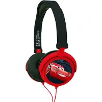 Lexibook Disney Pixar Cars 3 Flash McQueen Casque audio stéréo, puissance sonore limitée, pliable et ajustable, rouge/noir, HP010DC