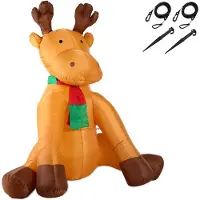 Monzana Rennes du Père Noël gonflable lumineux 180cm