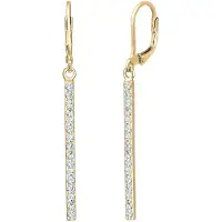Elli Boucles d'oreilles or / transparent