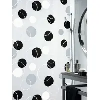 Spirella Rideau de douche PEVA BUBBLE 180x200cm Noir