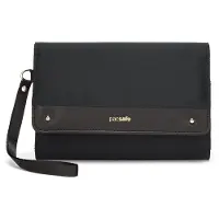 Pacsafe Rfidsafe Portefeuille D'embrayage Femme Noir
