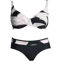 LASCANA Bikini noir / blanc