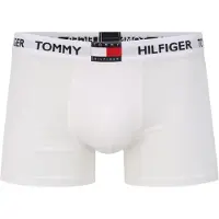 Tommy Hilfiger pour homme. UM0UM01810 Logo Boxer 85 blanc (S), Homewear, Coton, Durable