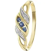Lucardi Bague bleu / or