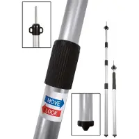 Bo Camp - Piquet pour bâche/tente - Télescopique - 4 sections - 102-230 cm
