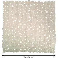 Overig Tapis Fond de douche PVC GALETS 53x53cm Beige