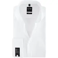 Olymp Chemise Level Five ML7 Blanc Manchette Double