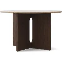 Audo Copenhagen Androgyne Round Table à Manger 120 cm | Dark Stained Oak | Kunis Breccia