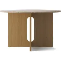 Audo Copenhagen Androgyne Round Table à Manger 120 cm | Natural Oak | Kunis Breccia