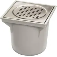 HorecaTraders Fosse de sol à godets | ABS | 45 l/min | Brossé