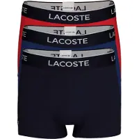 Lacoste Plain Boxers 3 Units Rouge,Bleu M Homme