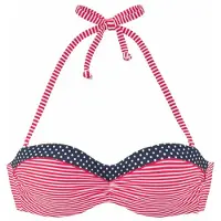 s.Oliver Hauts de bikini 'Avni' bleu foncé / rouge / blanc