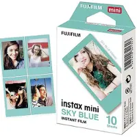Fujifilm Film Instax Mini Pack 10 Poses Couleur avec cadre bleu