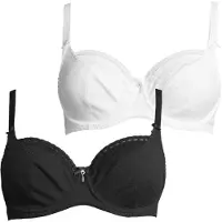 Petite fleur Soutien-gorge noir / blanc