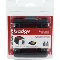 Badgy Full kit - YMCKO - Kit de cassettes à ruban d'impression / cartes PVC - pour Badgy 100, 200