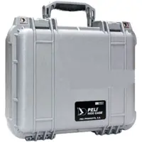 Peli 1400 SVF flightcase argent avec mousse 300 x 225 x 132 mm