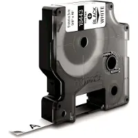 Dymo 18443 (S0718580) - (9 mm) - Noir sur blanc - Ruban