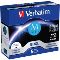 Verbatim 5 M-disc Bd-r Blu-ray 100gb 4x Blanc