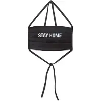 Mister tee Foulard 'Stay Home' noir / blanc