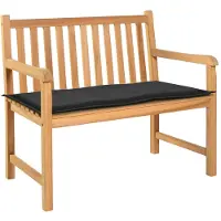 vidaXL Coussin pour banc de jardin Noir 100x50x4 cm Tissu Oxford