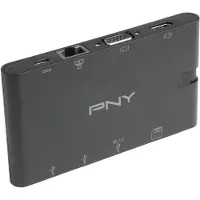 PNY All-in-One - Mini-dock - USB-C - VGA, HDMI - 1GbE