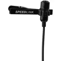 Speedlink Spes Microphone Cravate (avec Agrafe Amovible, Réduction du Bruit, Fiche Jack 3,5 Mm) Noir