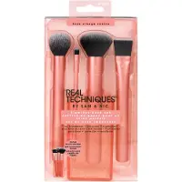 Real Techniques Set Flawless Base Makeup Brushes Doré Femme