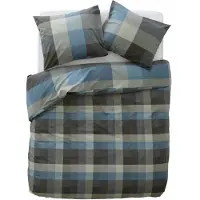 Daydream Parure de Lit DayDream Phil Bleu Coton-240 x 220 cm | Lits-Jumeaux