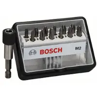 Bosch Embouts de vissage courts qualité extra-dure Robust Line, set de 12 pièces + 1 (M)