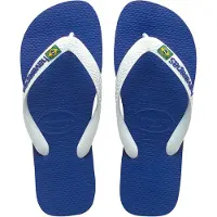 Havaianas Claquettes / Tongs 'Brasil' bleu marine / blanc