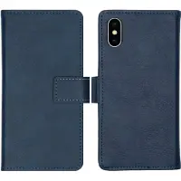 IMoshion Étui de télephone portefeuille de luxe pour Apple iPhone X / Xs - Bleu foncé