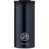 24Bottles Gourdes 'Travel Tumbler 600 ml' bleu / noir