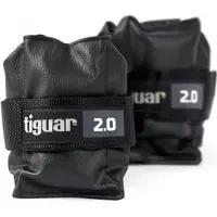 Tiguar Poids pour pieds et mains 1,0 kg (set de 2) Olive Poids pour poignets et chevilles en éco-cuir, durable, respirant, avec fermeture velcro, idéal pour l'entraînement de force et d'endurance