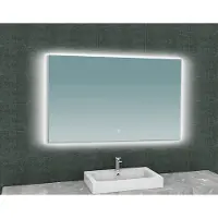 Wiesbaden Soul miroir rectangulaire avec LED, dimmable et chauffage miroir 120 x 80 cm 38.4186