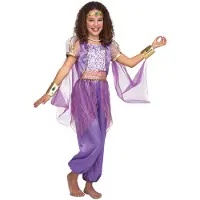 MOM Arabian Princess Girl Costume Violet 10-12 Years Enfants