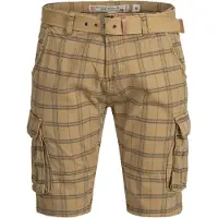 INDICODE JEANS Pantalon cargo beige / moutarde