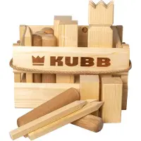 Tactic Jeu d'extérieur KUBB dans une boîte en bois