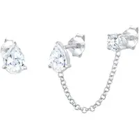Elli Boucles d'oreilles argent / transparent